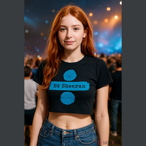 Ed Sheeran Crop Top Tee Women Size M